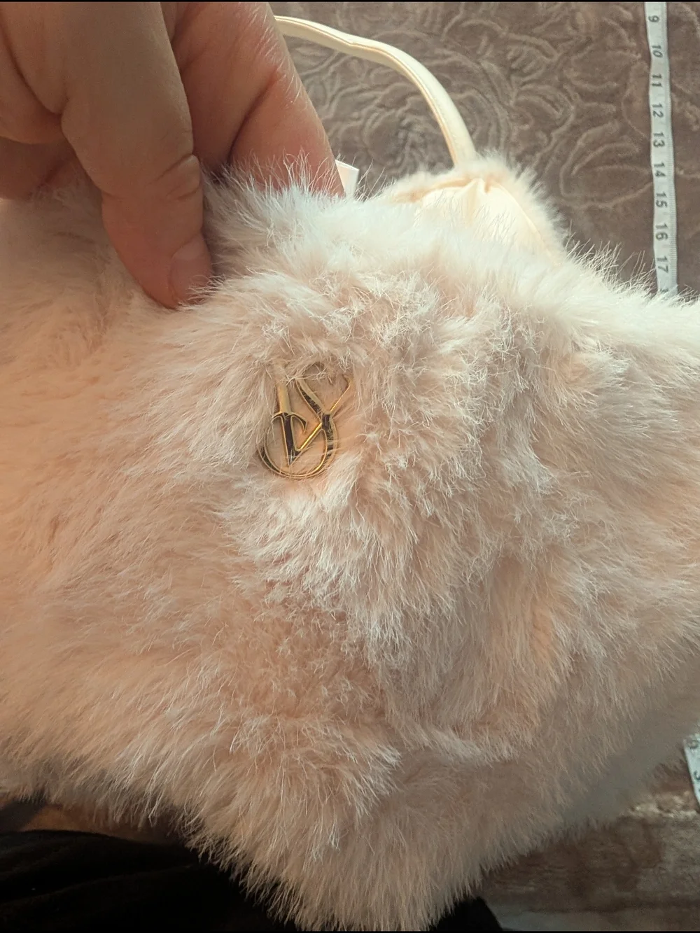 Brand New- Faux Fur Tote Bag - Cream